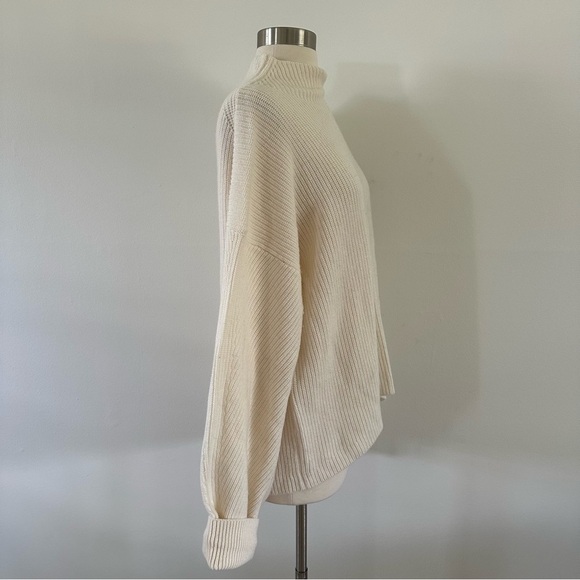 New NWOT A.L.C. Helena Ribbed 100% Merino Wool Sweater L - Picture 5 of 9